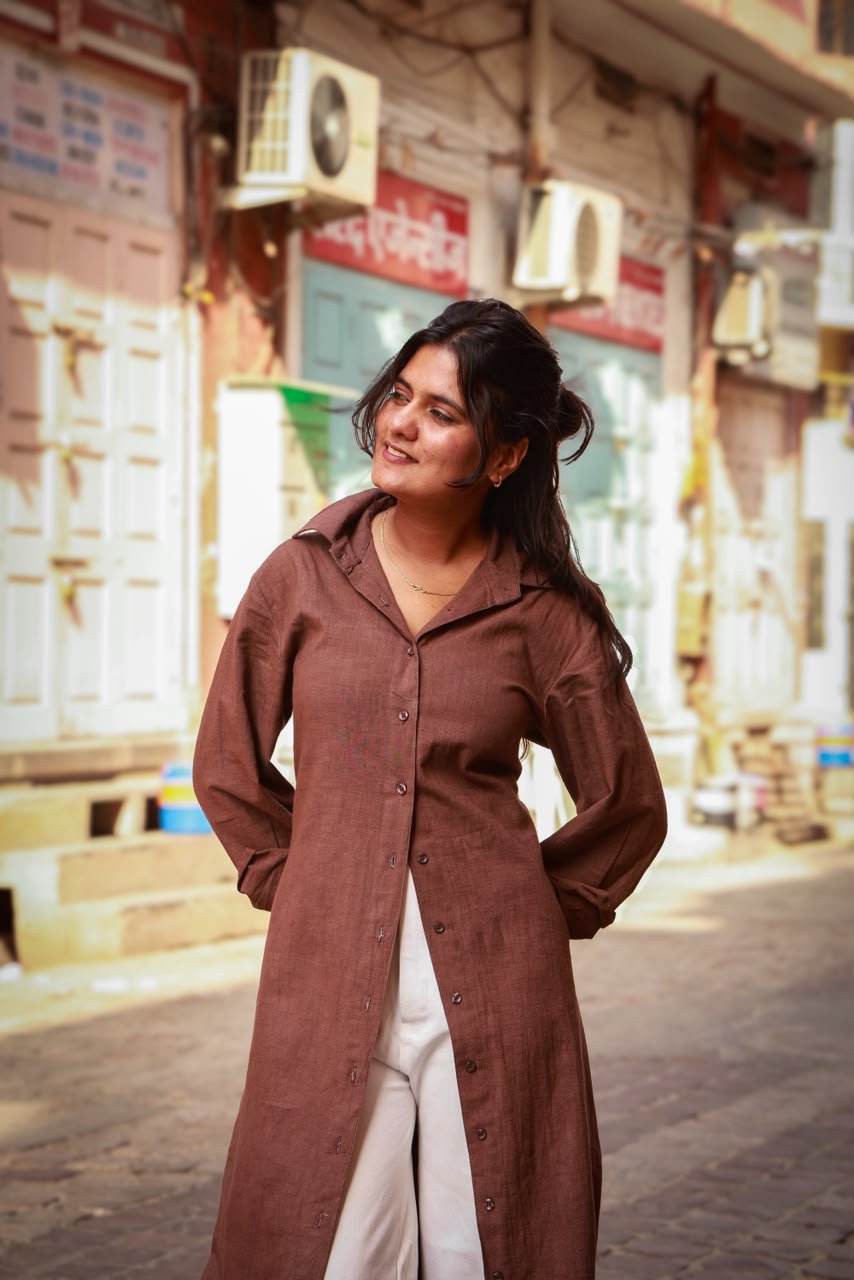 Premium linen Beggy shirt dress to make you look perfect for day out