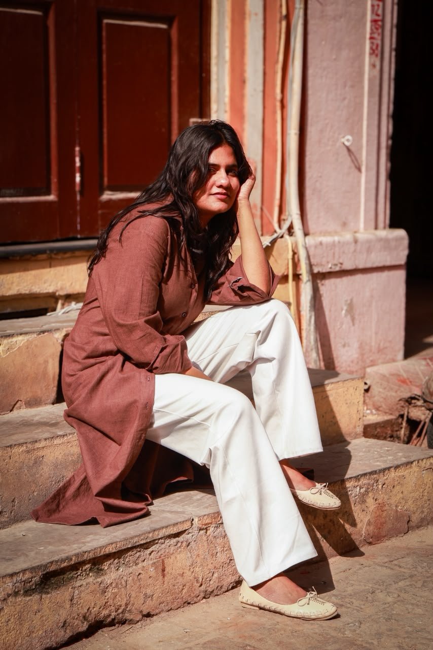 Premium linen Beggy shirt dress to make you look perfect for day out view 4