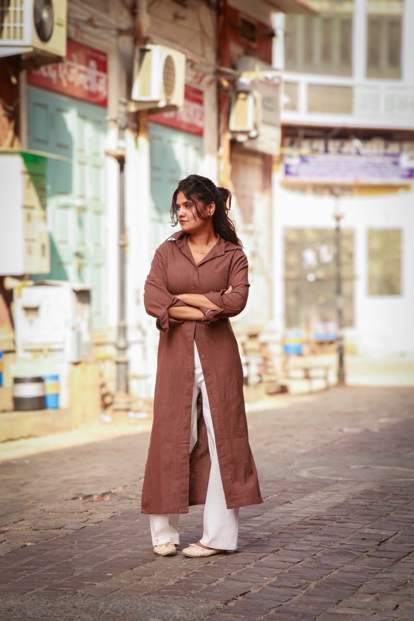 Premium linen Beggy shirt dress to make you look perfect for day out view 5