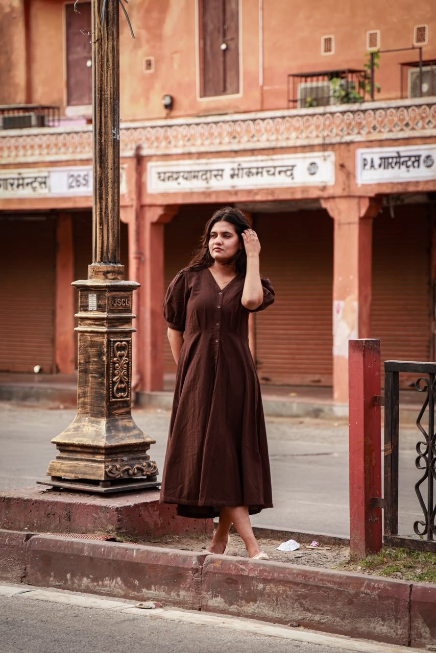 Premium linen casual dress