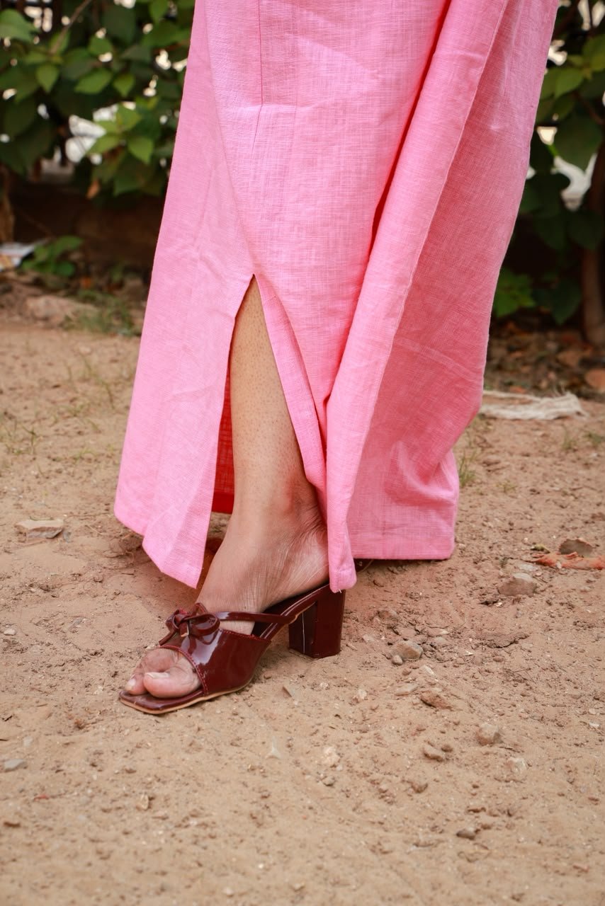 Premium linen skirt with top  Cute finish view 3